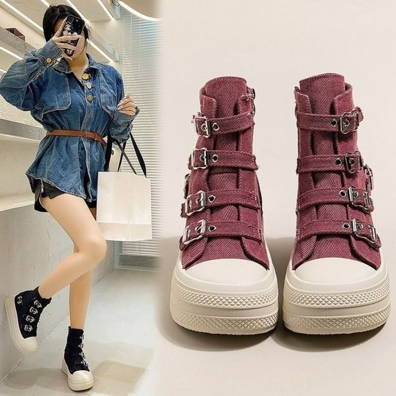 Women'S Shoes - Tênis Feminino Casual Versátil de Plataforma