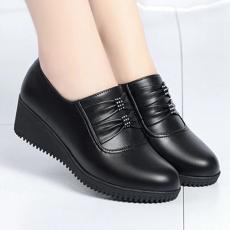 Women'S Shoes For Fall - Sapatilhas Femininas Confortáveis de Couro PU