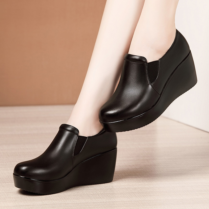 Women'S Shoes For Fall - Preto moda feminina cunhas sapatos outono