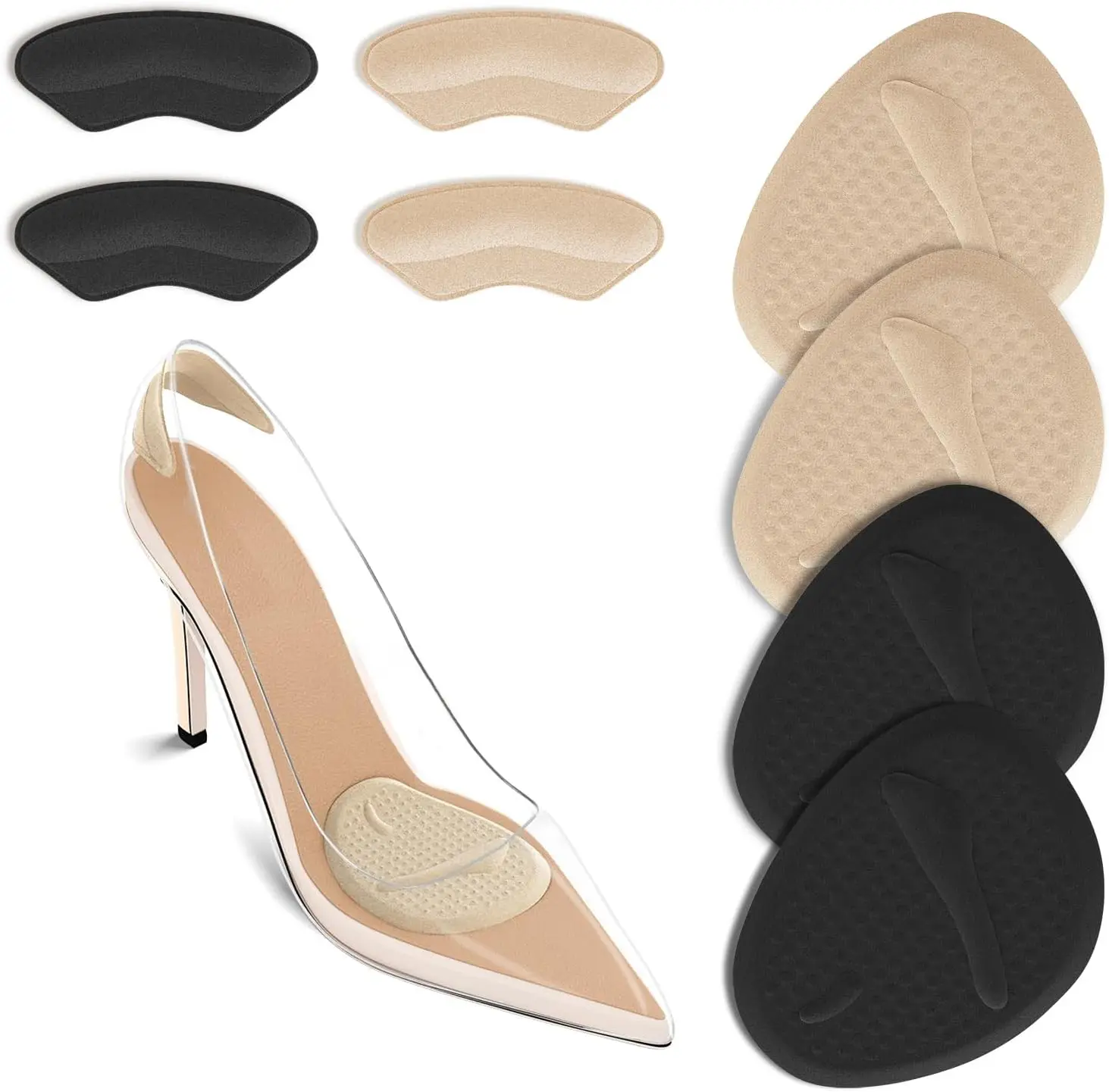 Women'S Shoes - 2 conjuntos de almofadas para calcanhar,
