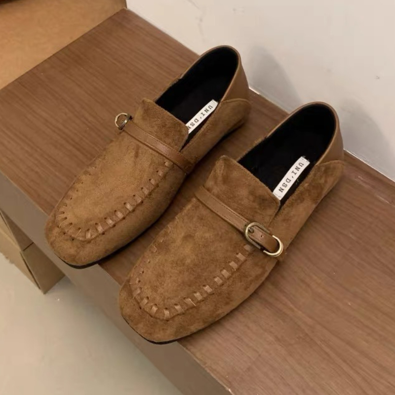 Women Shoes Branded - Elegante camurça dedo do pé quadrado