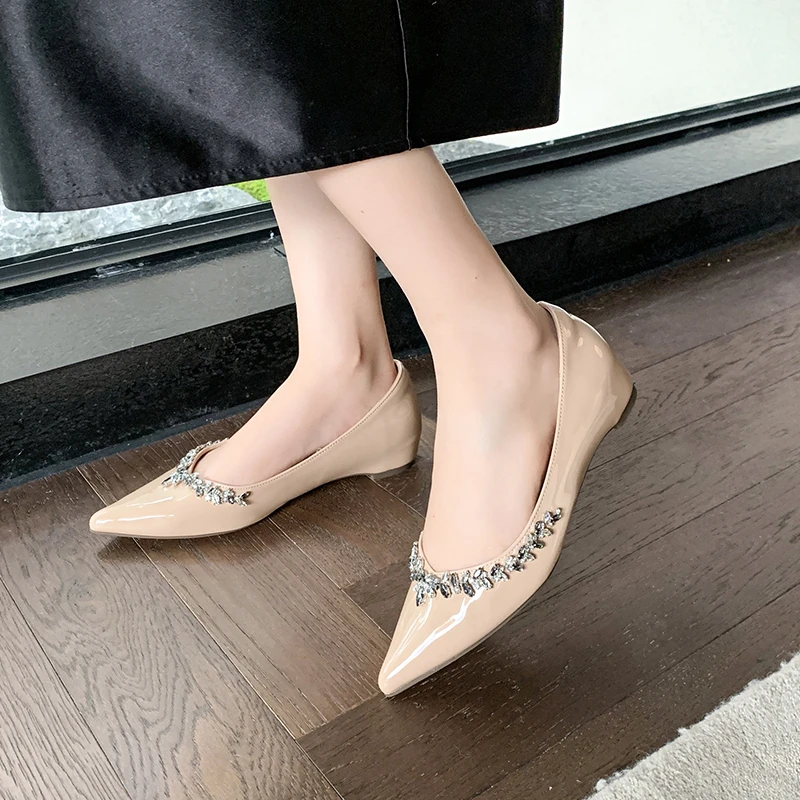 Moda strass boca rasa sapatos  - Pointed Toe Flat avaliação e preço