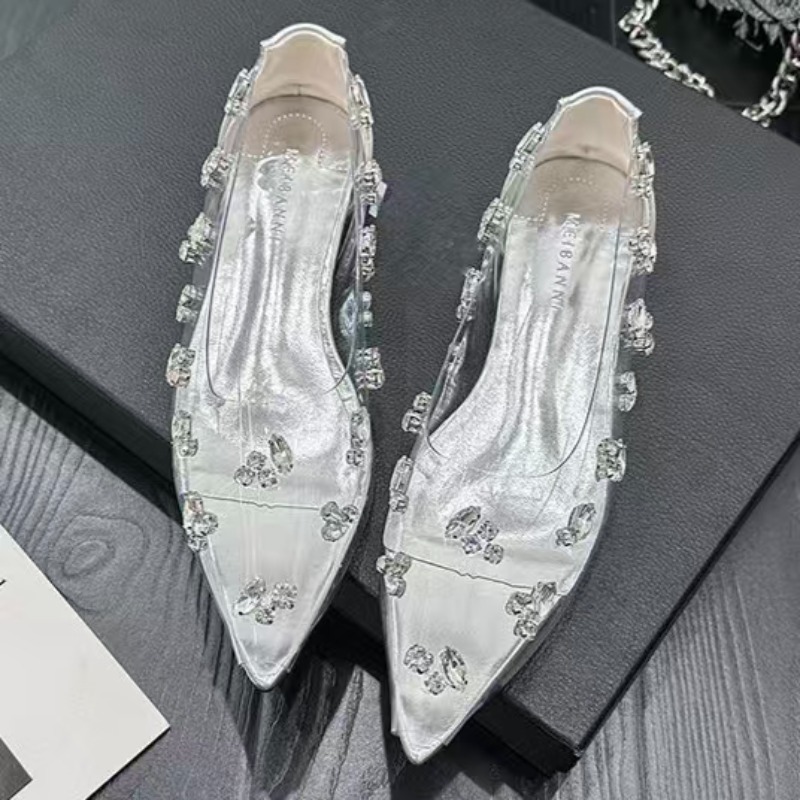 Sapatos Transparentes de PVC c - Pointed Toe Flat avaliação e preço