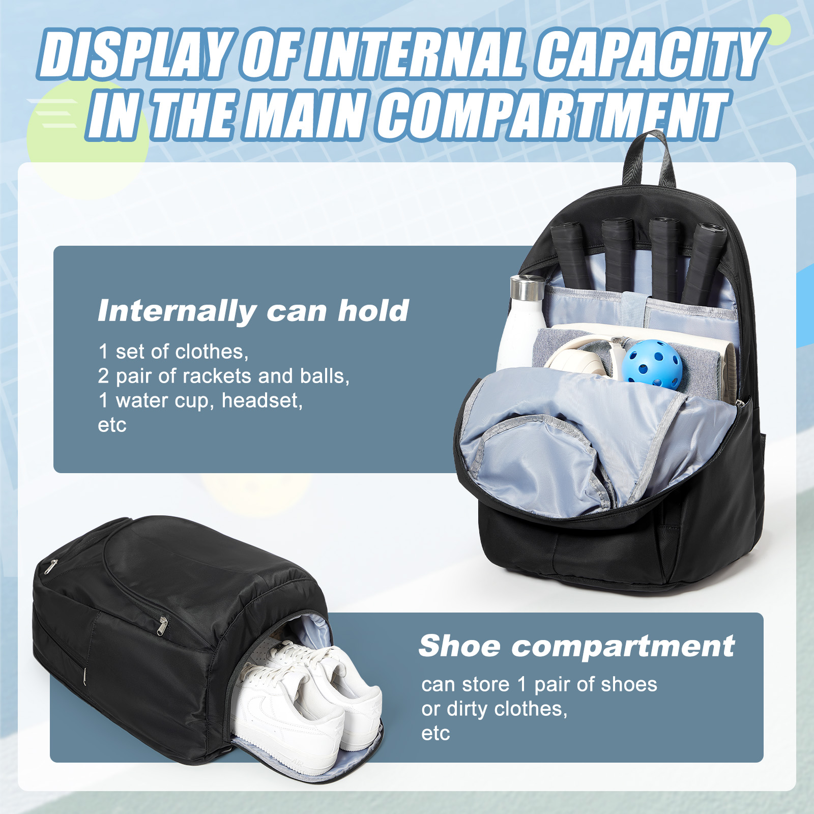 Mochila de Tênis para 2 Raquet - Women'S Shoes avaliação e preço