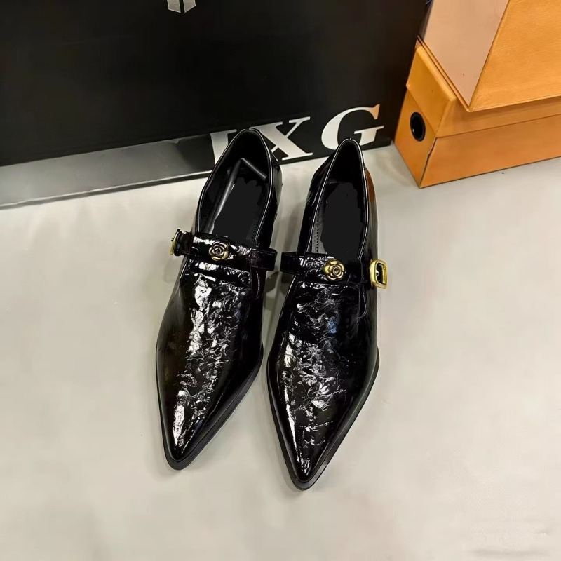 Sapatos Femininos de Sola Gros - Pointed Toe Flat avaliação e preço