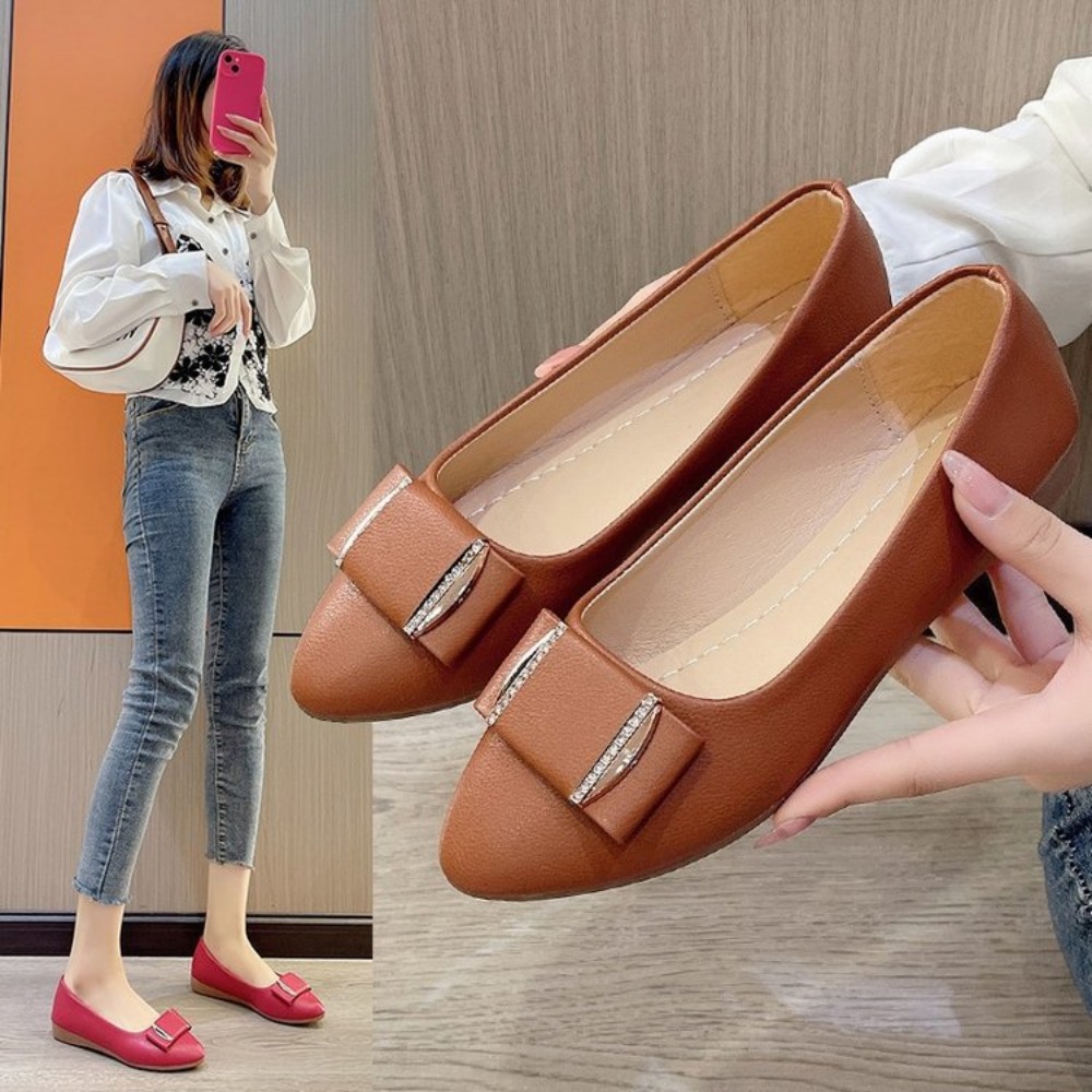Sapatos Casuais Leves para Esc - Pointed Toe Flat avaliação e preço